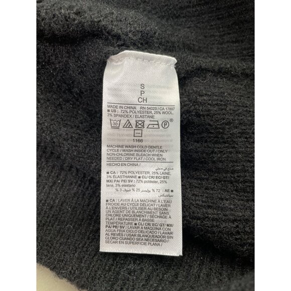Old Navy Pointelle Sweater Size Small Scoop Neck Long Sleeve Black Cozy Knit NEW - Picture 7 of 11